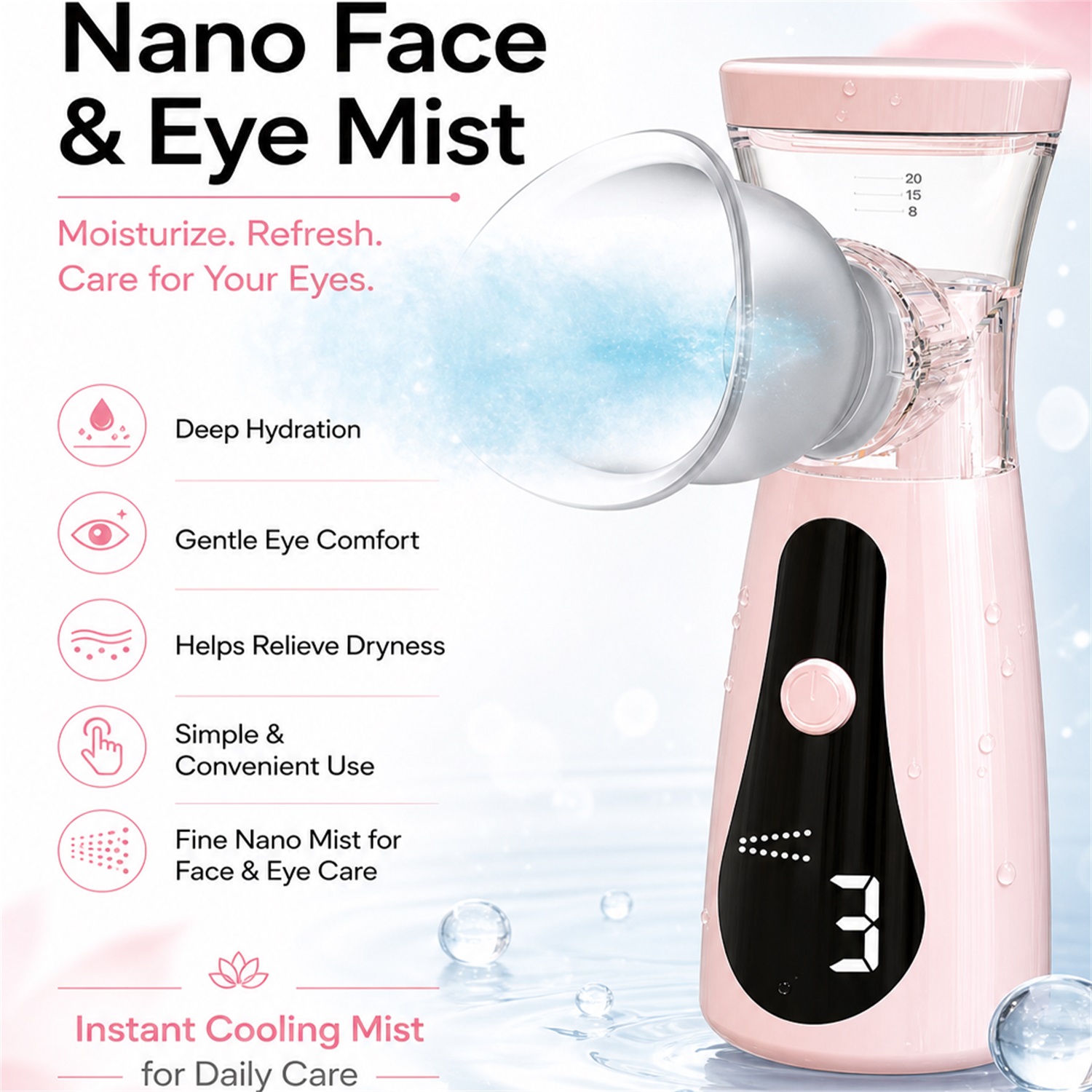 เครื่องพ่นไอน้ำเย็นนาโนสำหรับใ - Facial Steamer Nano บทวิจารณ์และราคา